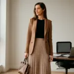 Gonne plissé tendenza attuale: il modo giusto per abbinarle anche in ufficio senza sembrare troppo casual