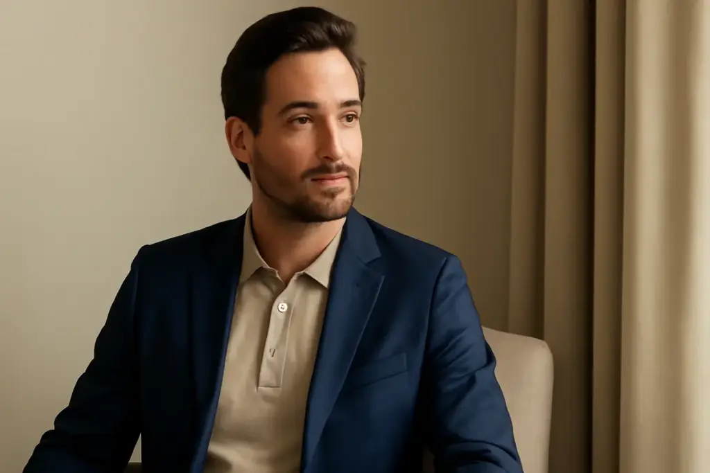 Polo sotto il blazer: il trucco che trasforma un look casual in elegante in pochi secondi