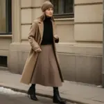 Gonna midi in inverno: il segreto per non sentirsi goffe con stivaletti bassi