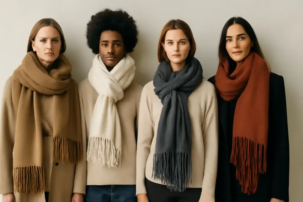 Sciarpe maxi: come annodarle per valorizzare ogni figura segreto svelato dagli stylist