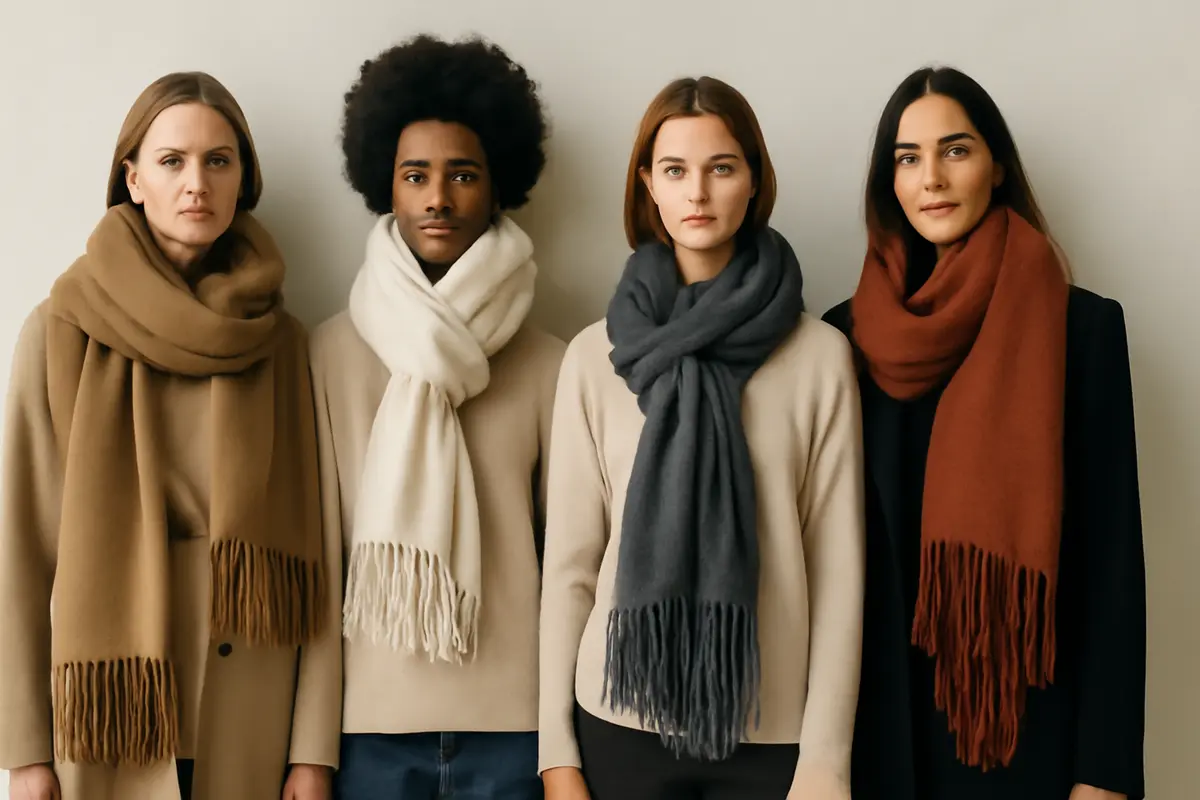 Sciarpe maxi: come annodarle per valorizzare ogni figura segreto svelato dagli stylist