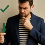 Posso indossare una maglia a righe sotto un blazer? Il dettaglio che valorizza o penalizza