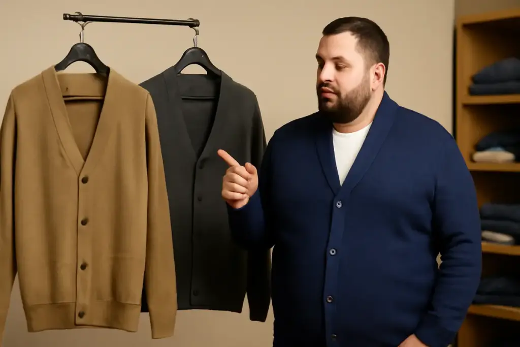 Come scegliere il cardigan per fisici robusti? Il taglio che valorizza e snellisce davvero