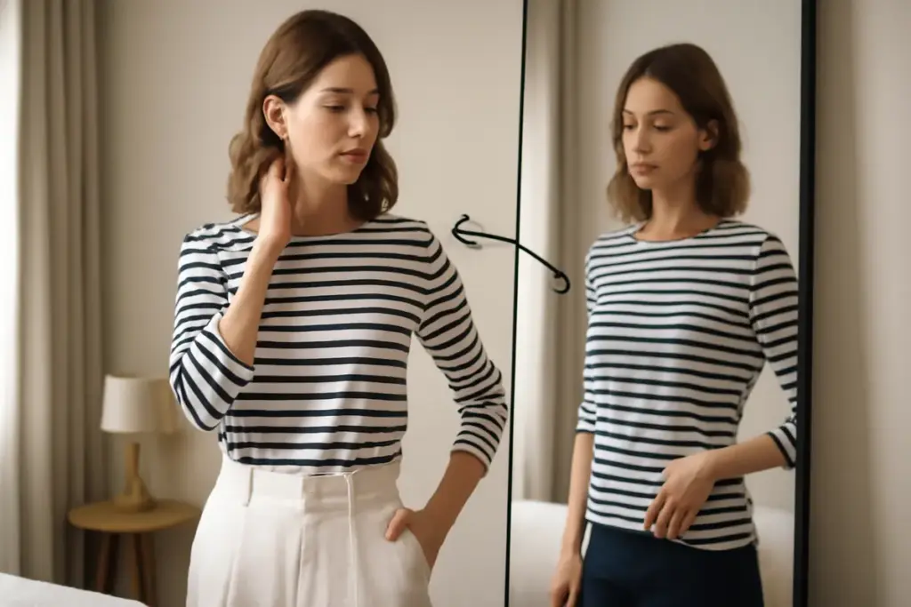 Outfit a righe: il trucco per sfruttarle al meglio senza rischiare di appesantire la figura