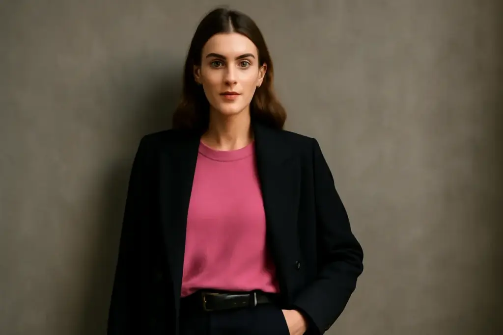 Posso mixare il rosa con colori scuri? I suggerimenti degli stylist per non sembrare mai fuori luogo